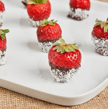 fragole fresche cioccolato cocco