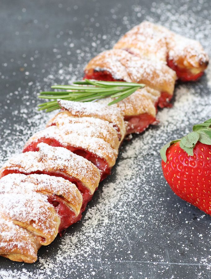 sfoglie ripiene di fragole