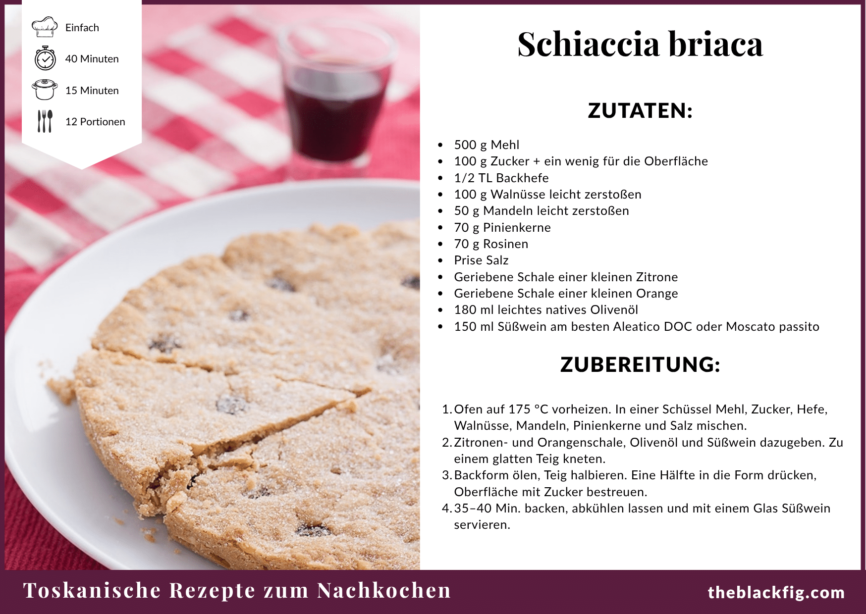 toskanisches essen schiaccia briaca