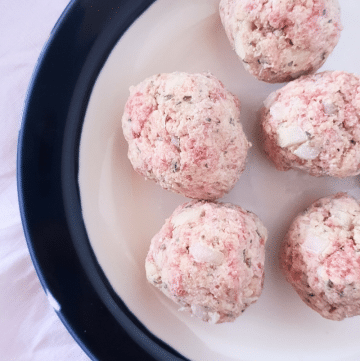 preparazione polpette manzo e ricotta ottolenghi