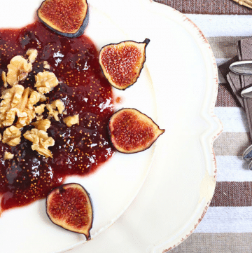 Feigen-Walnuss Cheesecake mit Ricotta ohne Backen