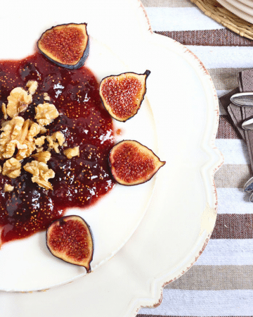 Feigen-Walnuss Cheesecake mit Ricotta ohne Backen